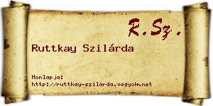 Ruttkay Szilárda névjegykártya